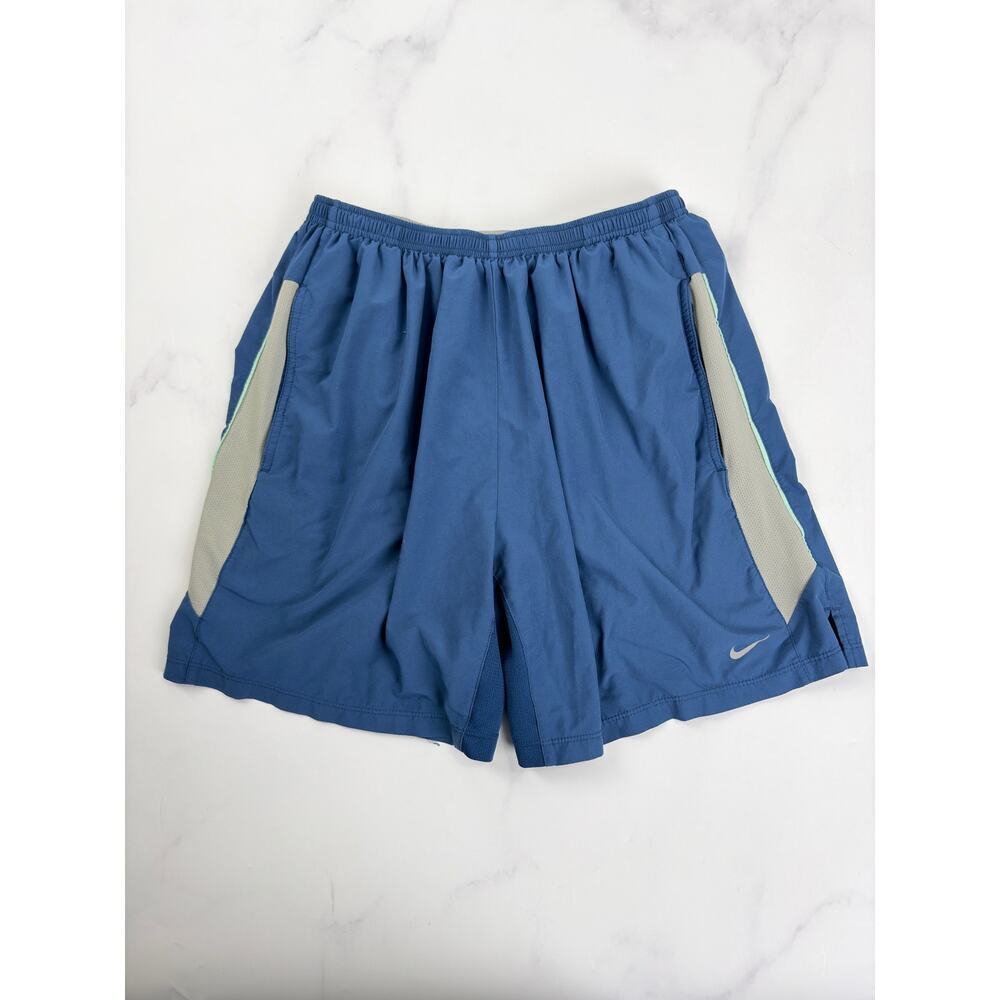 Nike Stride Dri-FIT Running Shorts Large Blue 7” Lined Athletic Vintage